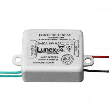 Fonte de Tensão 18V 0,3A - 9W